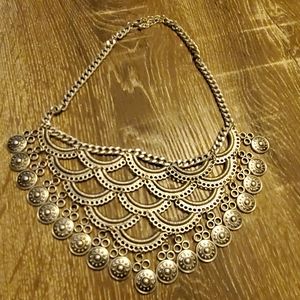 Silver statement necklace